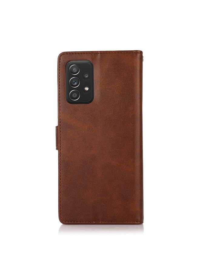 S-TOP Case For Samsung Galaxy A73 5G Calf Texture 2 in 1 Detachable Magnetic Back Cover Leather Case - Image 3