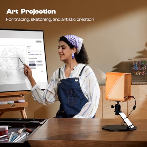 Caydo جهاز عرض الفن Caydo P1 مع تطبيق رسم حصري للفنانين، جهاز عرض محمول مع تركيز تلقائي و LED Keystone للرسم والتتبع، دعم 4K، شاشة 100 بوصة، متوافق مع iOS/Android - Image 2