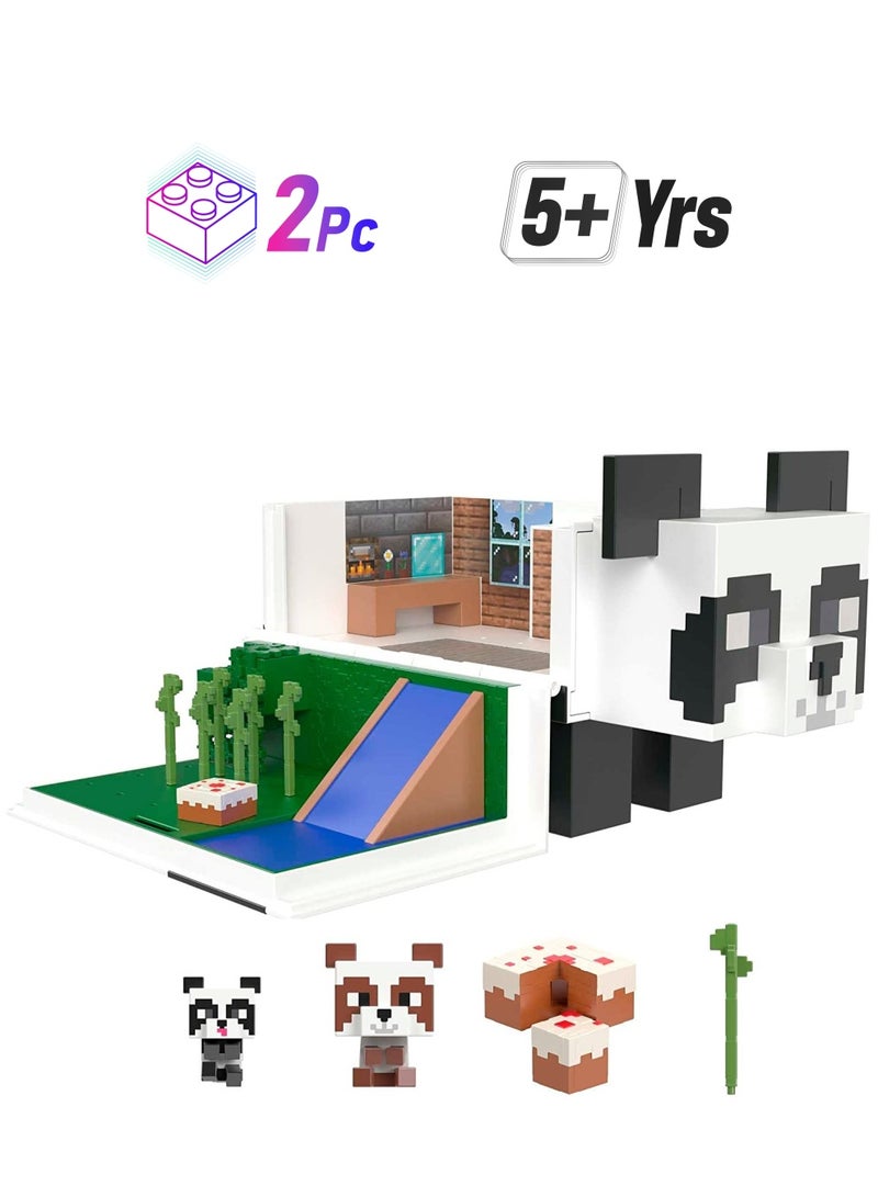 ماتيل جيمز ماينكرافت باندا بلاي هاوس وشكل موب هيد ميني - Image 1