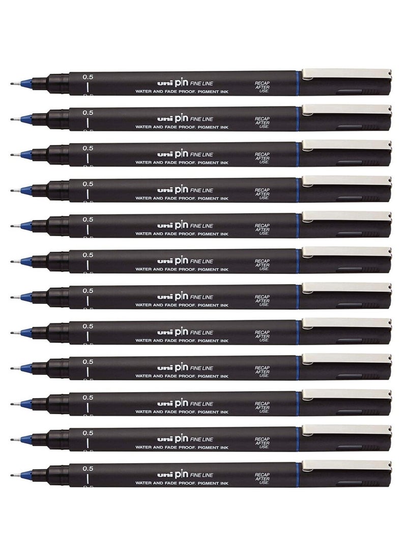 12-Piece Fineline Pen 0.5mm Tip Blue Ink - pzsku/Z8DEF1B5D82D0A5288CA5Z/45/_/1655910991/2ee56895-de30-40b3-bd85-1c98a3dd08ae