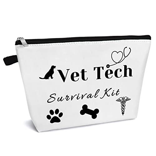 Mikela Veterinarian Gift Vet Techs Gift Cosmetic Bag for Women Veterinary Technician Thank You Gift Makeup Bag Christmas Birthday Gift for Doctor Veterinarian Vet Tech Veterinary Medicine Graduation Gift - Image 1