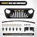 Nilight Front Bumper Grill Cover for 2018 2019 2020 2021 2022 2023 2024 2025 Wrangler JL and Gladiator JT with LED Amber Lights Matte Black - Image 3