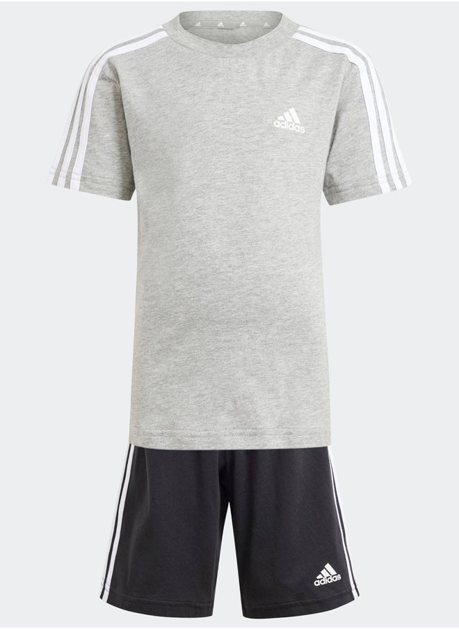 Adidas - Essentials 3-Stripes Tee And Shorts Set - Image 1