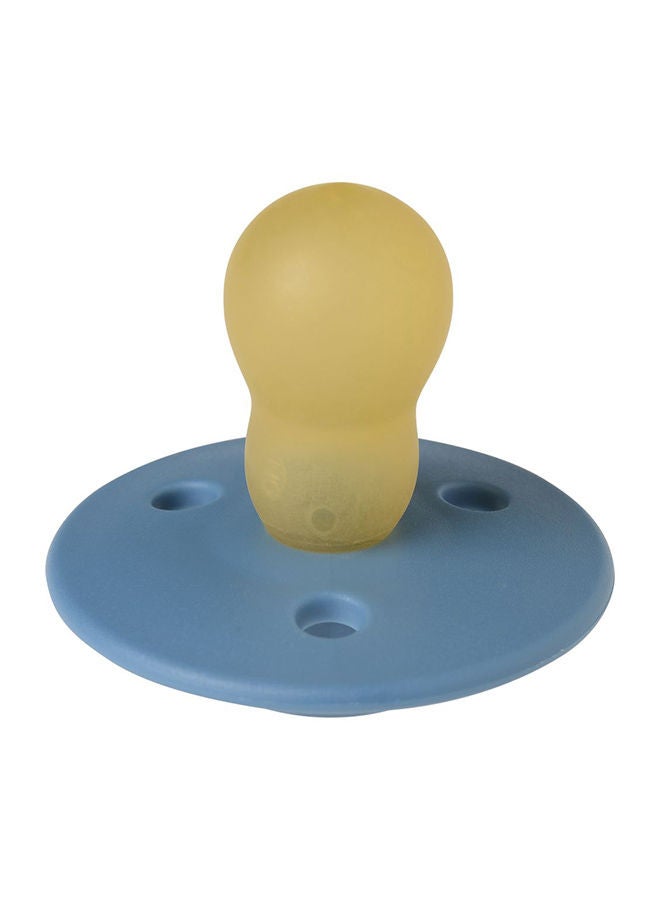 Mininor Round Pacifier Latex 6M Blue Whale - Image 1