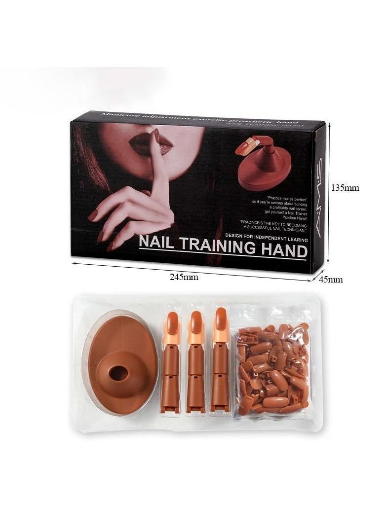 BP - Plastic Practice Fake Finger Nail Art Model Finger Tool Adjustable DIY Manicure - Image 1