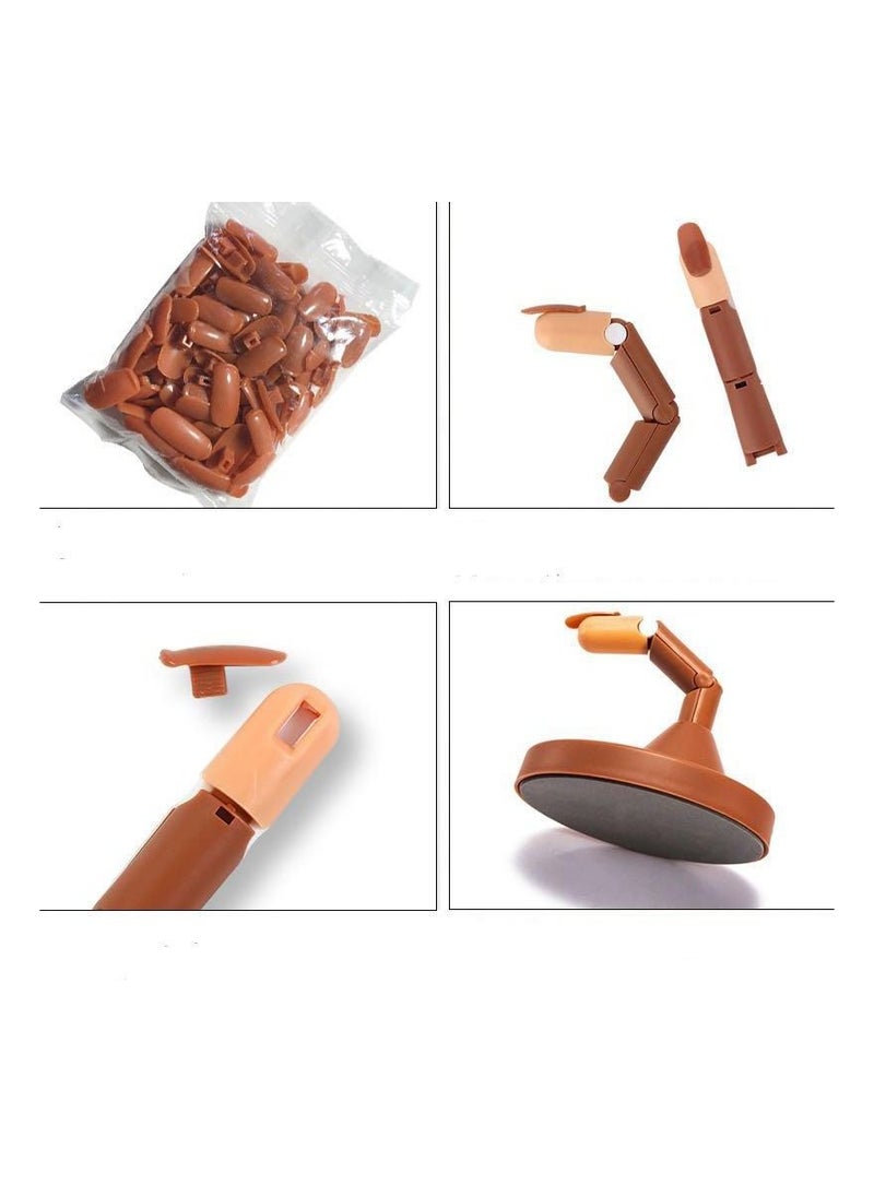 BP - Plastic Practice Fake Finger Nail Art Model Finger Tool Adjustable DIY Manicure - Image 1