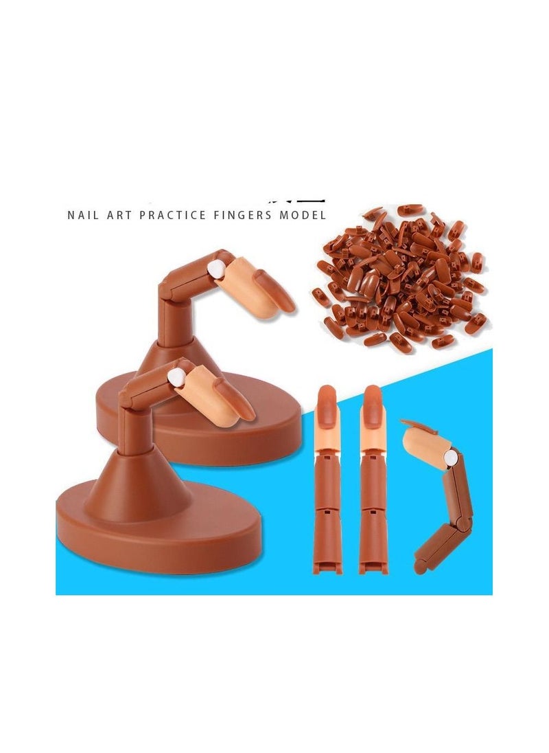 BP - Plastic Practice Fake Finger Nail Art Model Finger Tool Adjustable DIY Manicure - Image 1