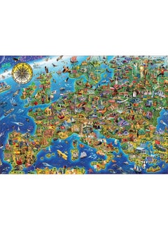 EDUCA 17962 Crazy 500 Pieces Puzzle For Adults And Children From 10 Years Map Of Europe Multicoloured  - Image 3