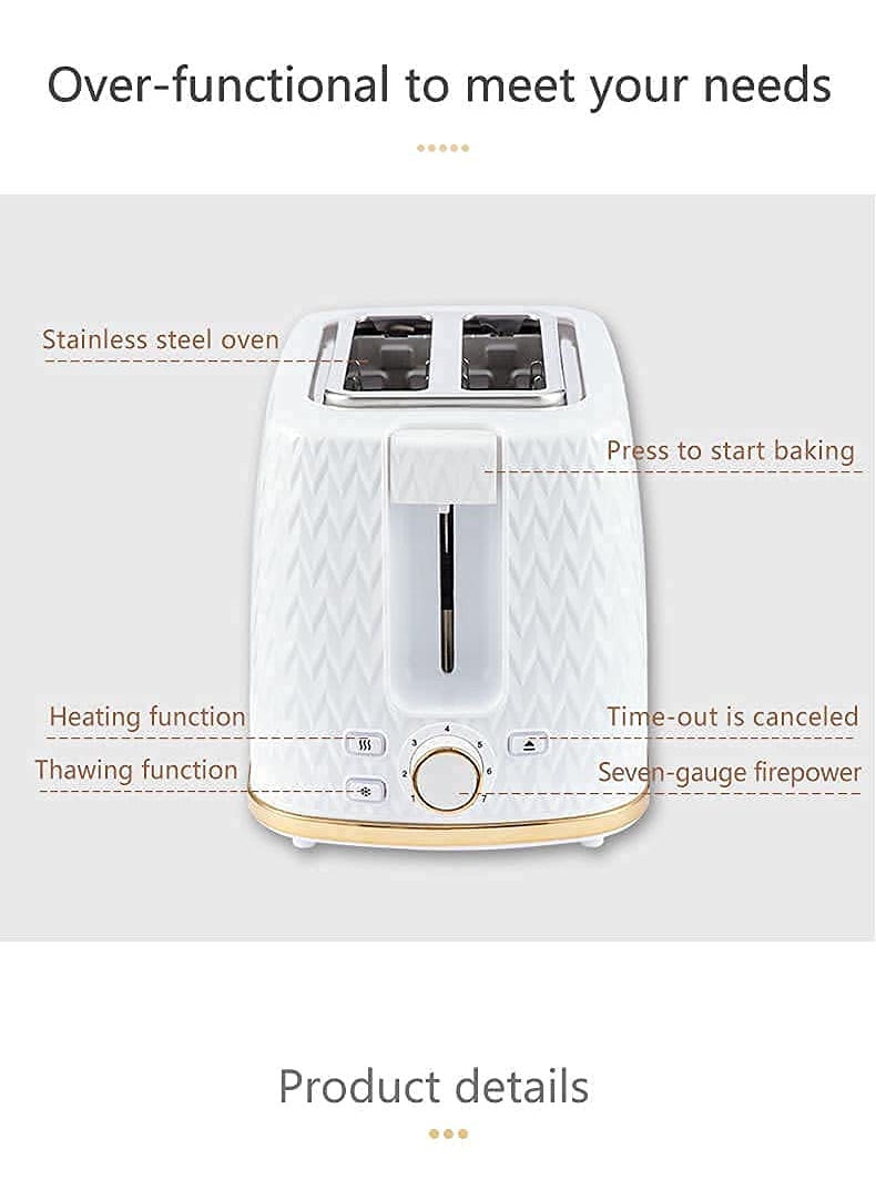 Delavala Delavala Electric PopUp Toast Maker Extra Wide Slots for Toasting Bagels Breads Waffles More Sandwich Butter Bread Stainless Steel Baking Bread maker 2 Slices  - Image 3