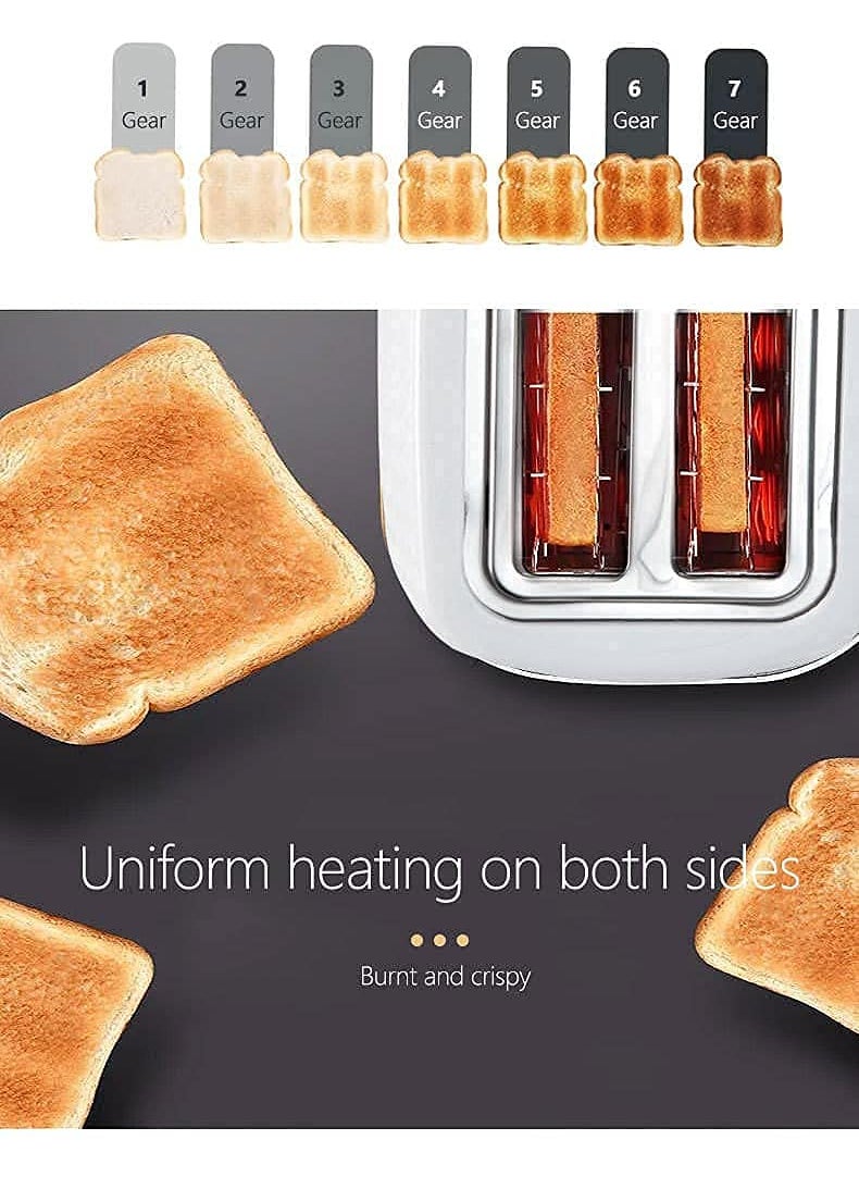 Delavala Delavala Electric PopUp Toast Maker Extra Wide Slots for Toasting Bagels Breads Waffles More Sandwich Butter Bread Stainless Steel Baking Bread maker 2 Slices  - Image 2