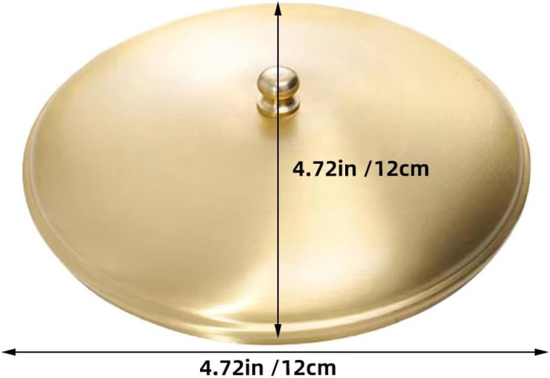 ABOOFAN Brass Cigarette Ashtray Lid Medium Size Tabletop Ash Tray Cover for Indoor Smoking Home Decor and Patio Use - Image 2