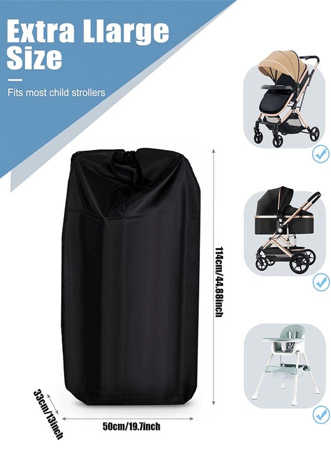 Stroller Travel Bag for Airplane, 44.88" H x 19.7" W x 13" D, Stroller Cover Bag, Large Air Trvel Stroller Cover, Baby Travel Accessories for Most Single Strollers - Image 2