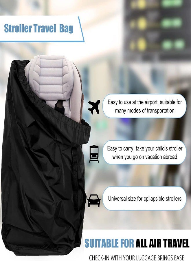 Stroller Travel Bag for Airplane, 44.88" H x 19.7" W x 13" D, Stroller Cover Bag, Large Air Trvel Stroller Cover, Baby Travel Accessories for Most Single Strollers - Image 4