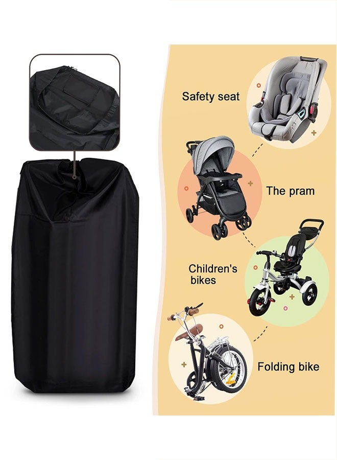 Stroller Travel Bag for Airplane, 44.88" H x 19.7" W x 13" D, Stroller Cover Bag, Large Air Trvel Stroller Cover, Baby Travel Accessories for Most Single Strollers - Image 5