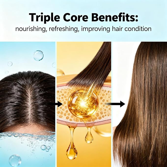 STRBOXONG Rouran Shampoo, Rouran Anti Hairloss Shampoo, Rou-ran Clarifying Hair Shampoos, Oil Control Fluffy, Nourishing & Moisturizing, Natural Ingredients, For All Hairs Types (1pcs) - Image 2