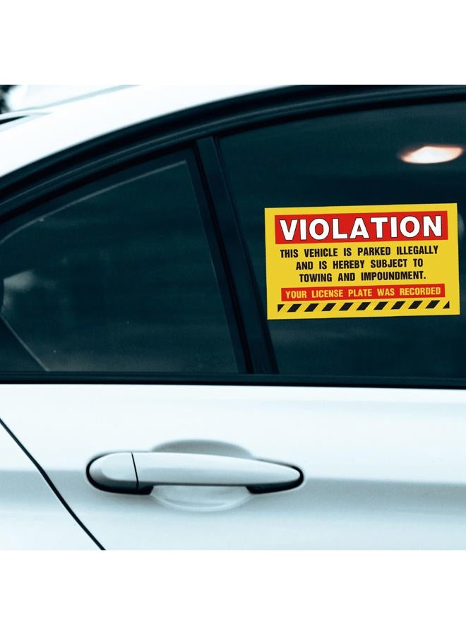 KORTTITALO “Violation" - Vehicle Illegally Parked, Parking Violation Notice Vehicle is Illegally Parked -Pack of 50 Parking Violation Stickers Hard to Remove, Large Size 5" X 9" - Image 5