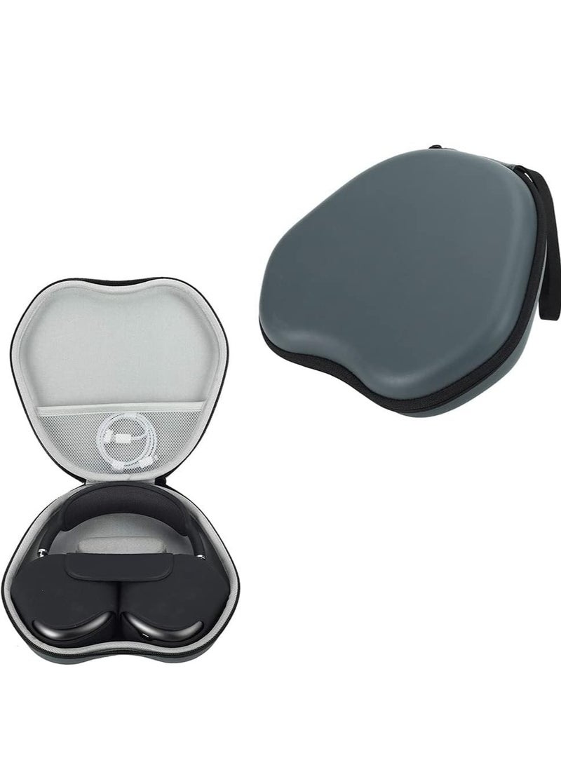 KASTWAVE Hard Case for Airpods Max Headphones, Carrying Case Storage Travel Case Fashion PU Case Wireless Headphones EVA Storage Case Protective Case Cover (Gray) - Image 1