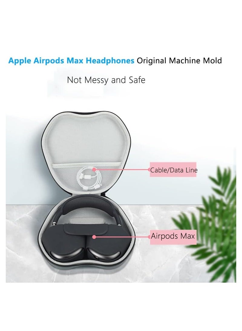 KASTWAVE Hard Case for Airpods Max Headphones, Carrying Case Storage Travel Case Fashion PU Case Wireless Headphones EVA Storage Case Protective Case Cover (Gray) - Image 2