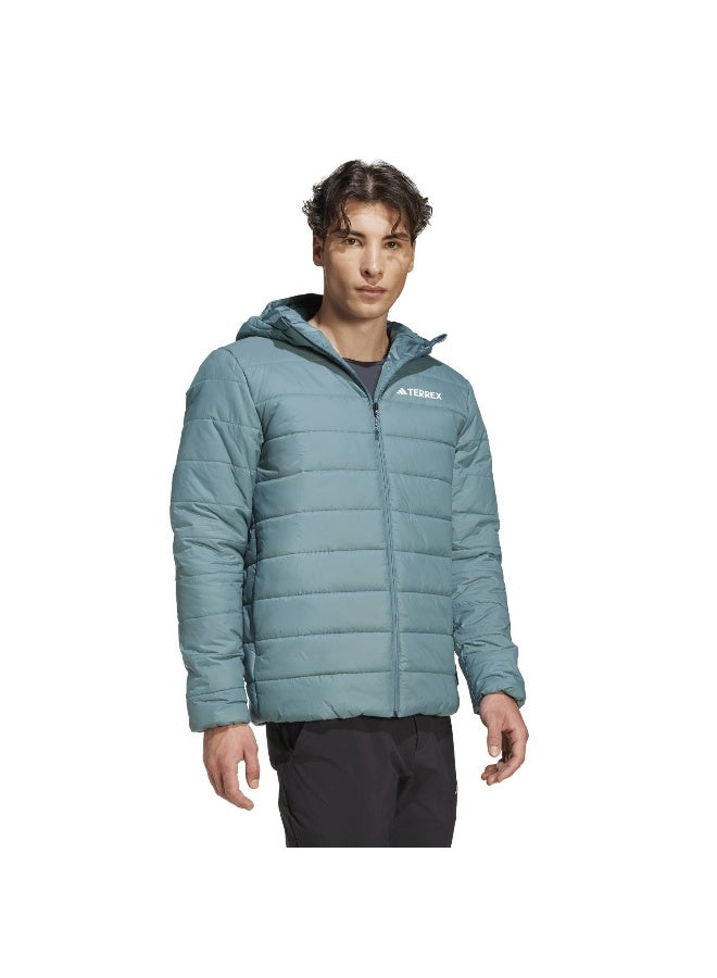 Adidas Mt Ess Pad Ho J Green Hiking Jackets For Men XS  - Image 3