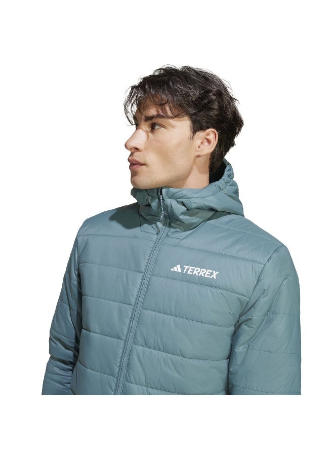 Adidas Mt Ess Pad Ho J Green Hiking Jackets For Men XS  - Image 5