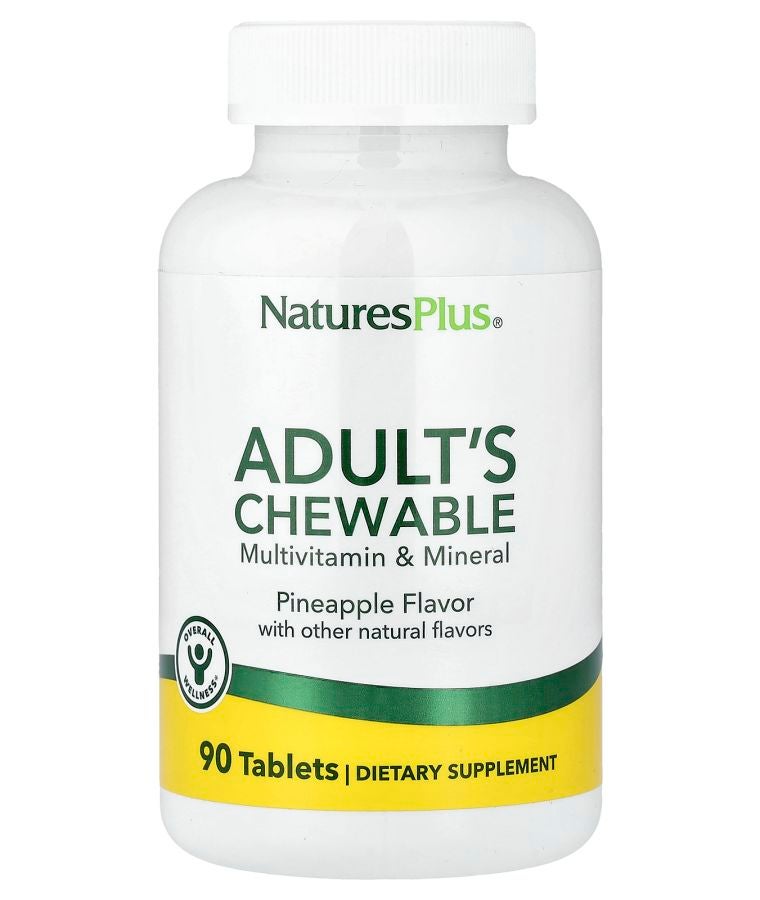 فيتامينات ومعادن قابلة للمضغ للبالغين بنكهة الأناناس 90 قرص