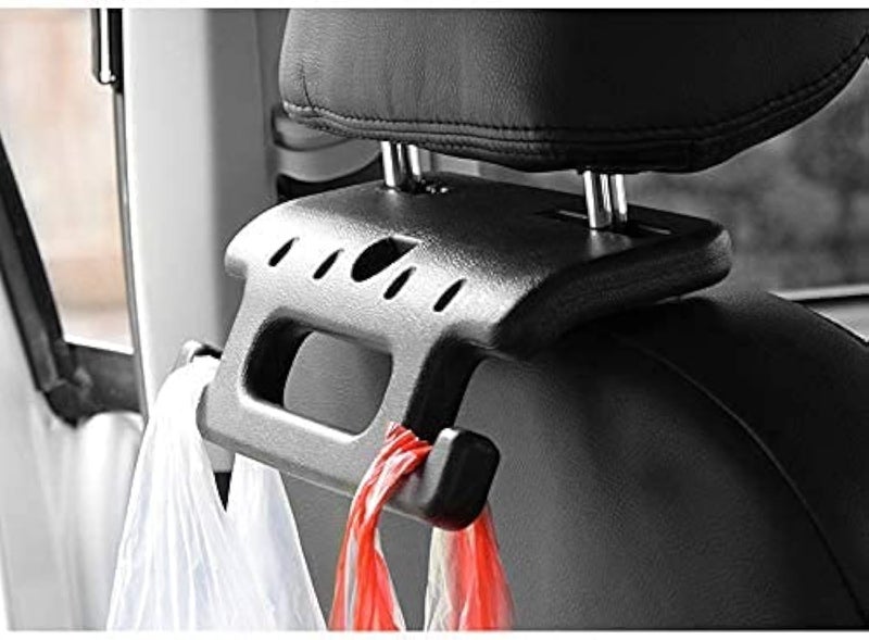 Rasdion Car Back Seat Headrest Hanger Holder Storage Hook Organizer, Hand Grip Auto Back Seat Hanger Hook Grab Handle Car Headrest Hanger Hooks Grab Bar, Universal Vehicle Back Seat Headrest Hanger - Image 5