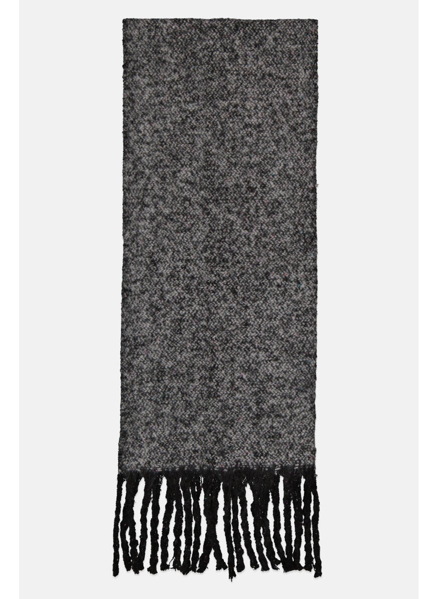 Body Glove - Women Textured Thick Twist-Fringe Scarves 160 L x 34 H cm, Black - Image 1