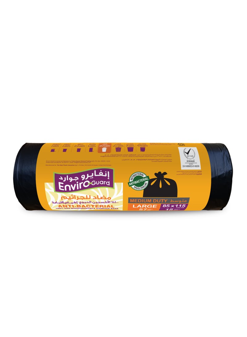 Enviro Guard Anti Bacterial Medium Duty Large Garbage Bag 1 Roll  - Image 2