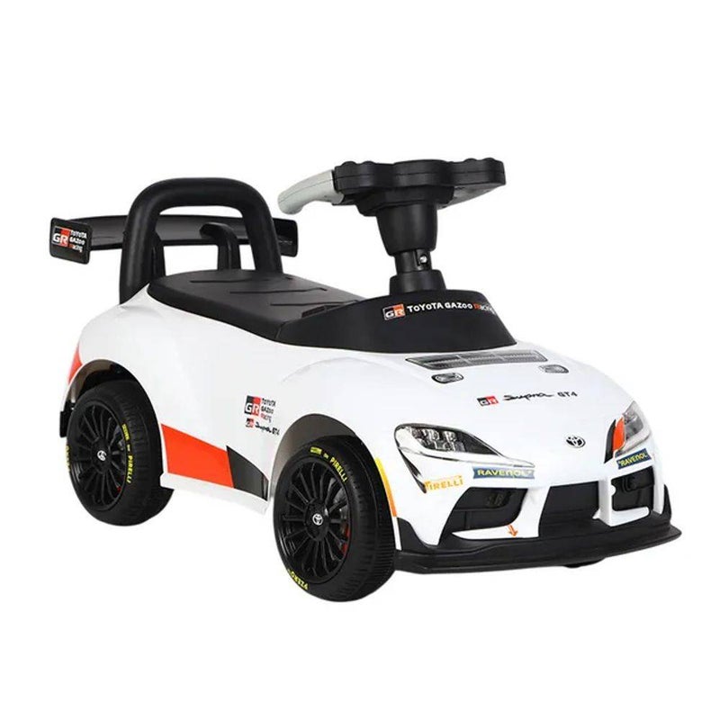 Toyota GR Supra GT4 Foot-To-Floor Ride-On Push Car (White) - Image 2