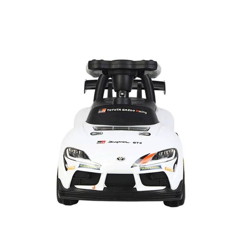 Toyota GR Supra GT4 Foot-To-Floor Ride-On Push Car (White) - Image 1