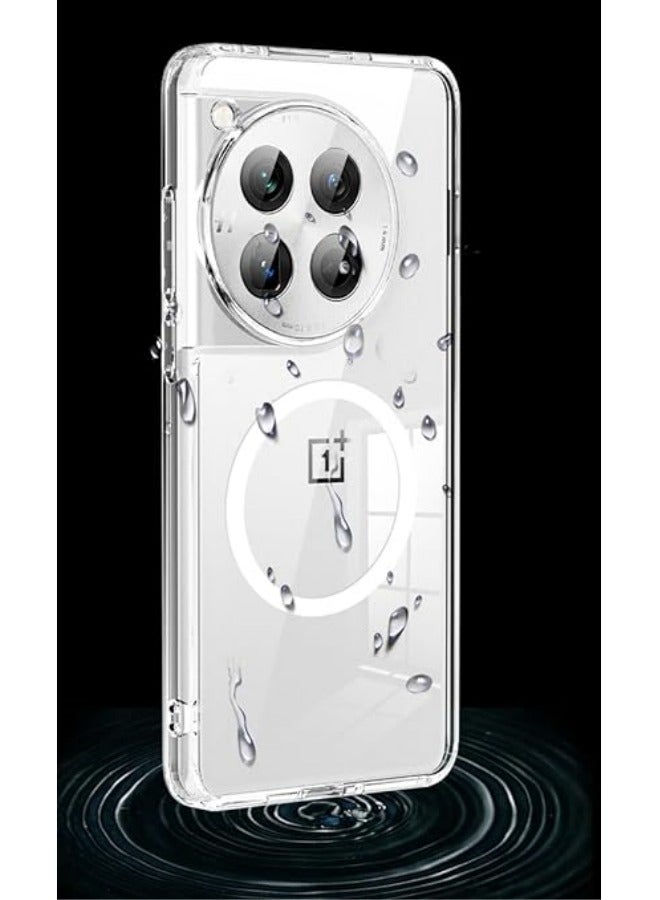 عام علبة شحن لاسلكي متوافقة مع هاتف OnePlus 12 5G وغطاء هاتف واضح ومقاوم للصدمات من الأكريليك لـ OnePlus 12. - Image 2