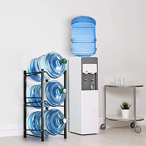 LIANTRAL 5 Gallon Water Bottle Rack - Detachable Heavy Duty 3-Tier Stand for Home, Office (Black) - Image 5
