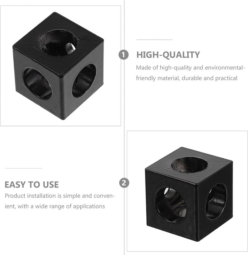 4pcs Industrial Aluminum Bracket Cube Frame Corner Bracket Cube Slot Connector for 2020 Aluminum Extrusion Profile 3D Printer and CNC Machine Assembly - Image 1