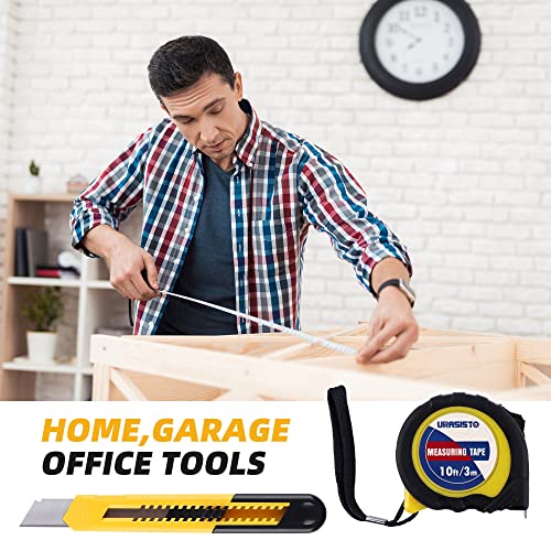 URASISTO 40-Piece Home Tool Kit with Easy Carrying Box, Small Basic Hand Tool Set Perfect for DIY Building, Home Maintenance and Woodworking, Great for College Students - Image 5