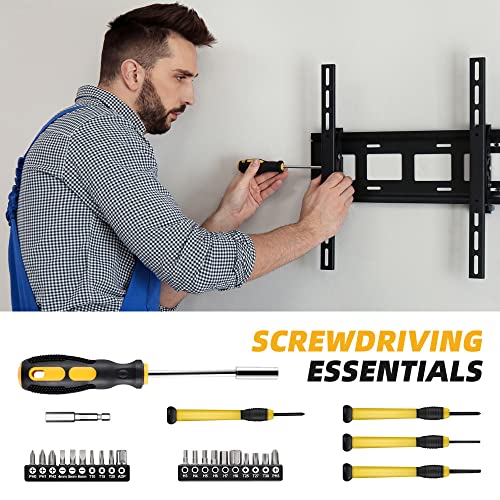 URASISTO 40-Piece Home Tool Kit with Easy Carrying Box, Small Basic Hand Tool Set Perfect for DIY Building, Home Maintenance and Woodworking, Great for College Students - Image 3