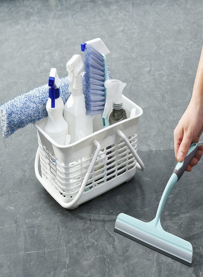 ALINK Plastic Shower Caddy Basket with Handle, Portable Organizer Storage Basket for College Dorm, Bathroom, Kitchen - White - Image 4