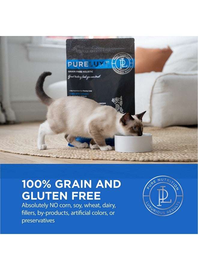 PURELUXE Grain and Gluten Free Cat Food, Finicky Cat Elite Nutrition, Chicken, Chickpeas, and Salmon, for All Life Stages and Breeds, Made in The USA, 3.3lbs - Image 3