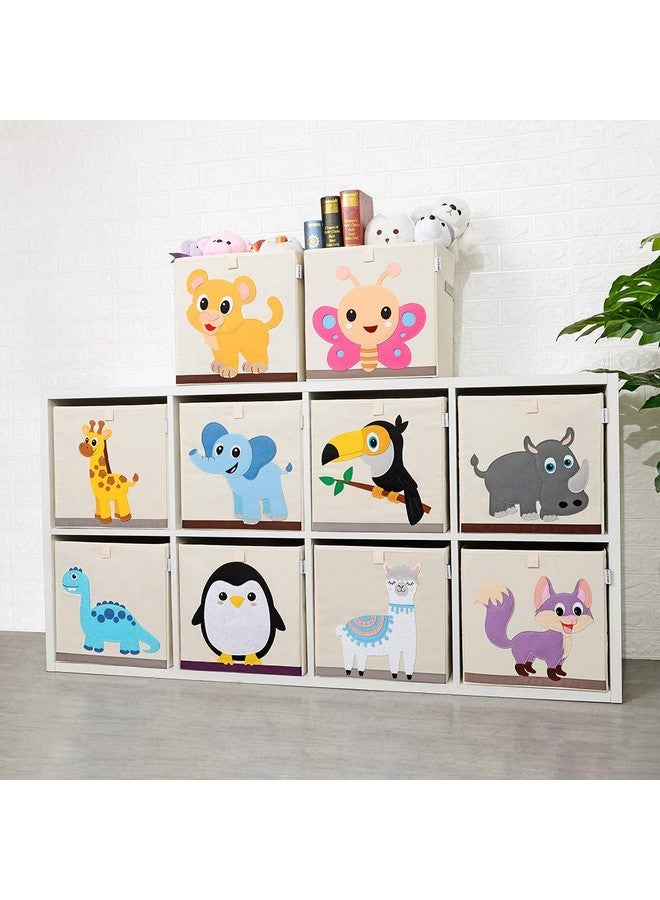 CLCROBD Foldable Animal Cube Storage Bins Fabric Toy Box/Chest/Organizer for Kids Nursery, 13 inch (Elegant Giraffe) - Image 5