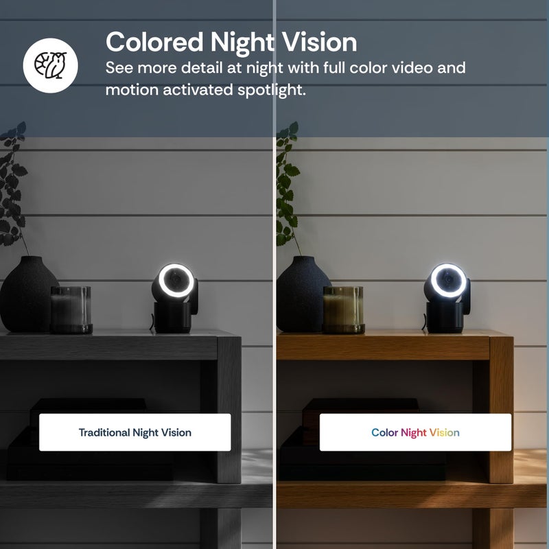 LUNA Home Luna 2K Indoor Cameras for Home Security, 2.4GHz & 5GHz WiFi, 360-Degree Pan-Tilt, Built-in Spotlight, Human Auto Tracking, Siren, Pet/Dog/Baby Camera with Phone app, Black (2026 Upgrade Version) - Image 5
