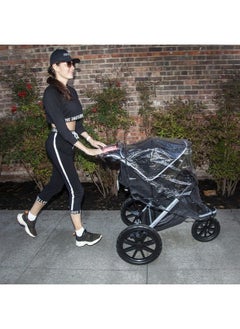 Jeep Jogging Stroller Weather Shield Baby Rain Cover Universal Size To Fit Most Jogging Strollers Waterproof Windproof Ventilationprotection Pramvinyl Clear Plastic  - Image 5