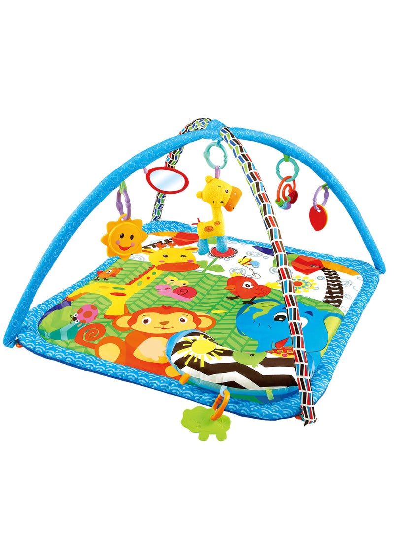 Wild Life Printed Activity Play Gym / Playmat For Infants With Soft Neck Pillow and Removable Toys Blue - A - pzsku/Z8DF037CADE763C65F231Z/45/_/1740402998/b24f4fd8-77f1-4ece-9ecf-729f8a1b711b