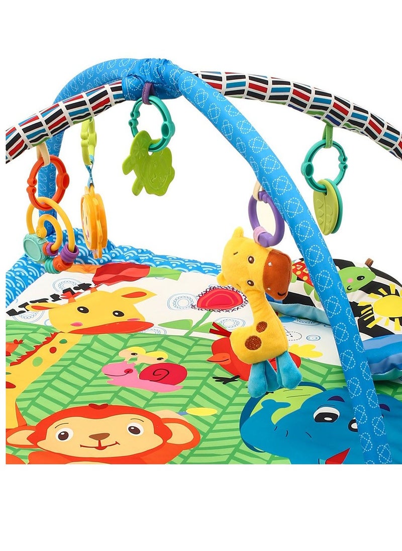 Wild Life Printed Activity Play Gym / Playmat For Infants With Soft Neck Pillow and Removable Toys Blue - A - pzsku/Z8DF037CADE763C65F231Z/45/_/1740402999/fe66f0f2-e22a-491e-943b-e7cbeeaa6987