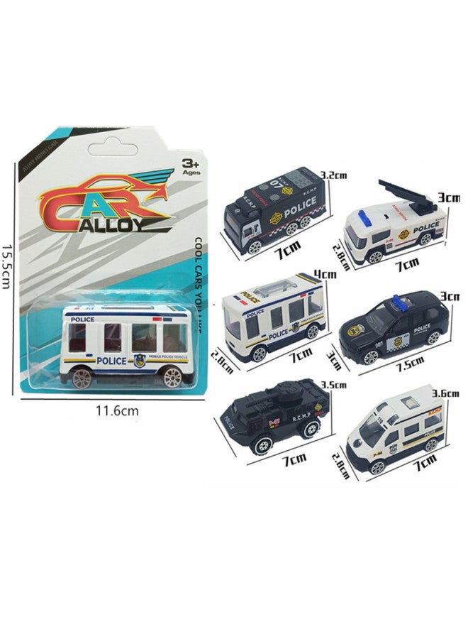 Alloy Police Car Toy Children's Simulation Special Police Car Rescue Car Tank Ladder Car Model Cake Decoration Car 