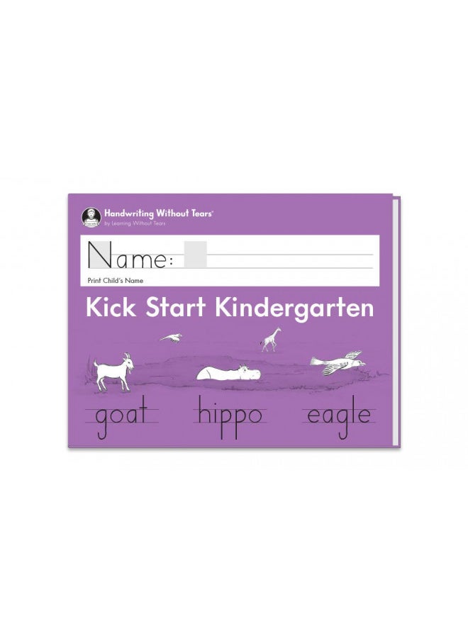 Handwriting Without Tears Kick Start Kindergarten Printing Bundle - Includes Kick Start Kindergarten Student Workbook, Teacher's Guide, and Pencils for Little Hands