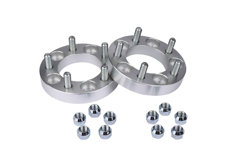 AA Ignition Wheel Spacer Set of 2-5x114.3mm Pattern - 5x4.5 Lug Centric 82.5mm Bore - 1/2" x 20 Studs 1 Inch Thick - Compatible with Ford and Jeep Vehicles - Wrangler, Cherokee, Liberty, Ranger, Explorer, Mustang - Image 1