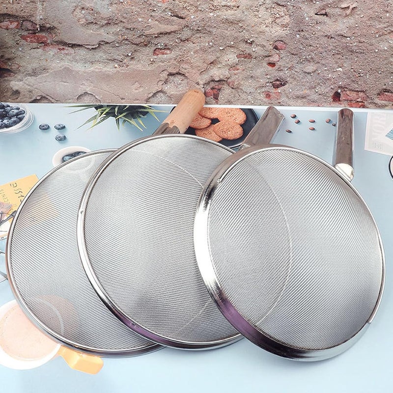 Skimmer Spoon Stainless Steel, Heat Fine Mesh Food Strainer 30cm - Anti Slip Handle, Highly Efficient Frying Cooking Tool, Kitchen Essential (26cm / 10.2in) - Image 5