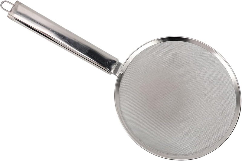 Skimmer Spoon Stainless Steel, Heat Fine Mesh Food Strainer 30cm - Anti Slip Handle, Highly Efficient Frying Cooking Tool, Kitchen Essential (26cm / 10.2in) - Image 4