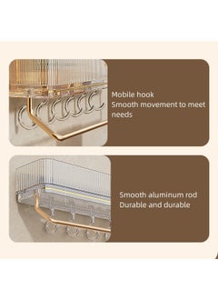 Luteti Luteti NonPunching LoadBearing Bathroom Bathroom with Bathroom Shelf Space Aluminum Wall Hanging Towel Rack Toilet Storage Shelf  - Image 4