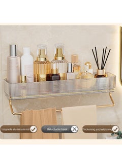 Luteti Luteti NonPunching LoadBearing Bathroom Bathroom with Bathroom Shelf Space Aluminum Wall Hanging Towel Rack Toilet Storage Shelf  - Image 5