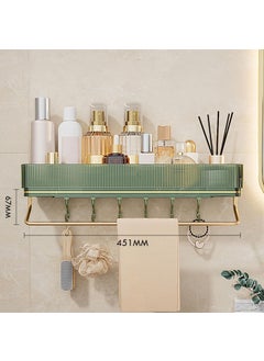 Luteti Luteti NonPunching LoadBearing Bathroom Bathroom with Bathroom Shelf Space Aluminum Wall Hanging Towel Rack Toilet Storage Shelf  - Image 2